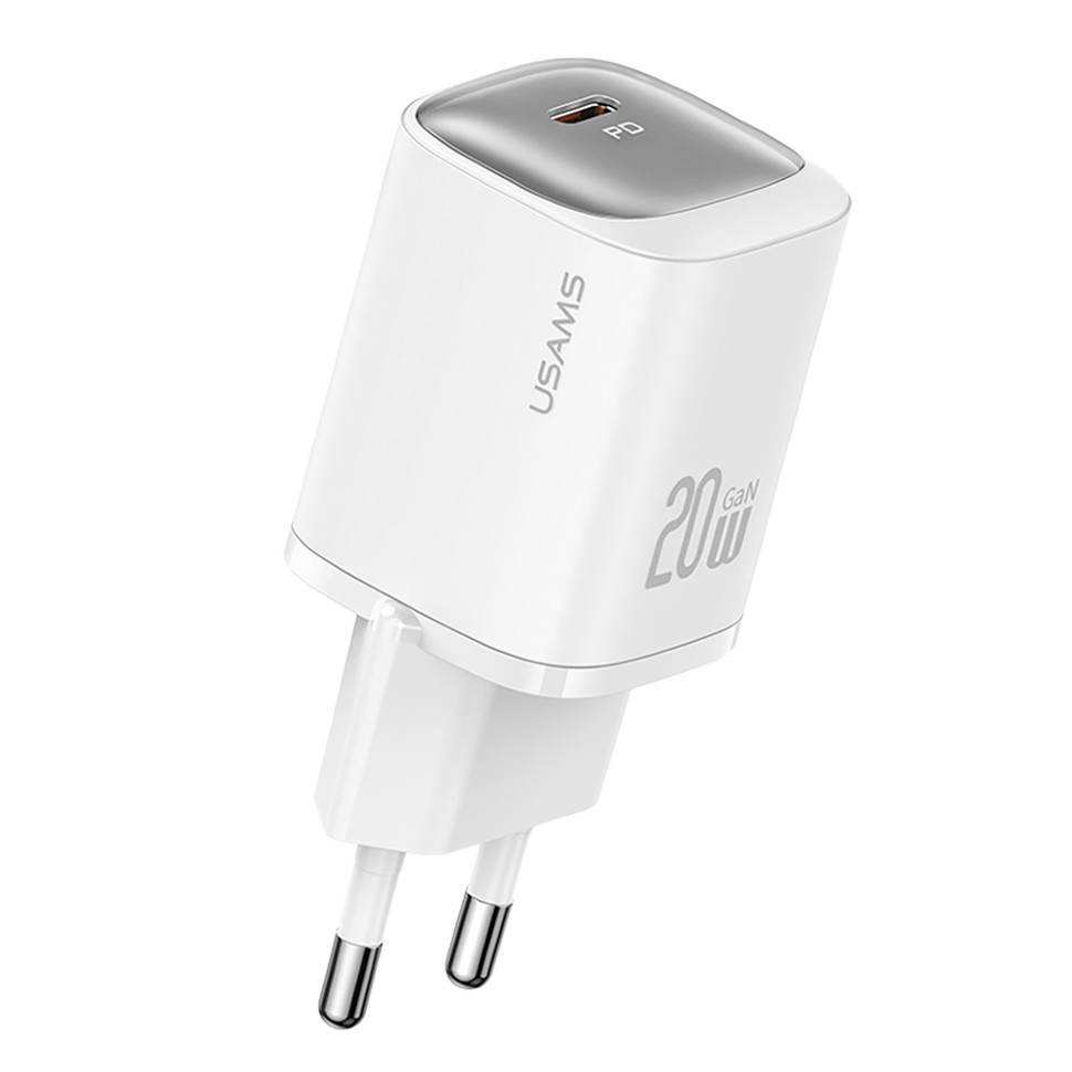 Сетевой адаптер Usams CC248 20W GaN Белый Сетевой адаптер Usams CC248 20W GaN Белый