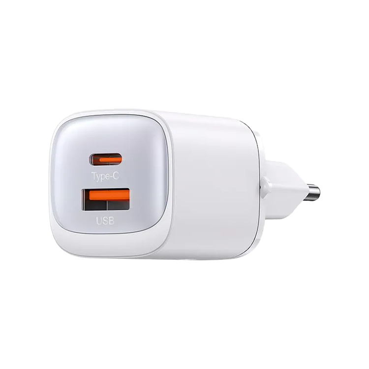 Сетевой адаптер Usams CC254 30W Dual Ports GaN Белый Сетевой адаптер Usams CC254 30W Dual Ports GaN Белый
