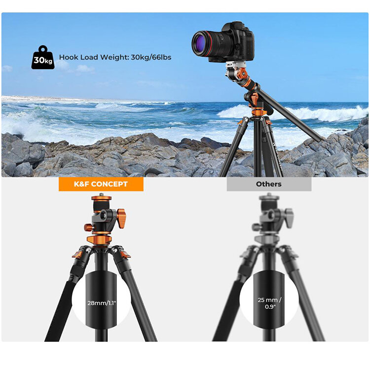 Штатив K&F Concept T254A7 с головой FH-03 Штатив K&F Concept T254A7 с головой FH-03