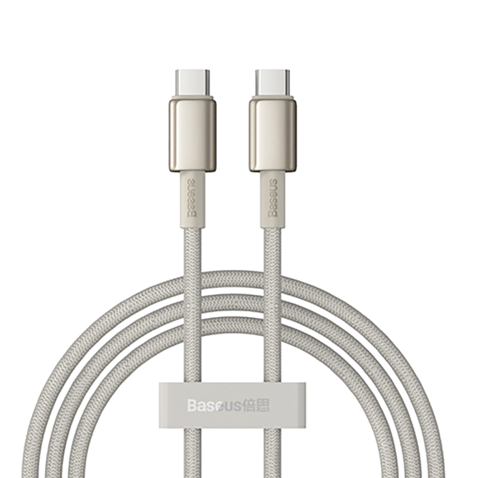 Кабель Baseus Tungsten Gold Type-C 100W 1м Золотой Кабель Baseus Tungsten Gold Type-C 100W 1м Золотой