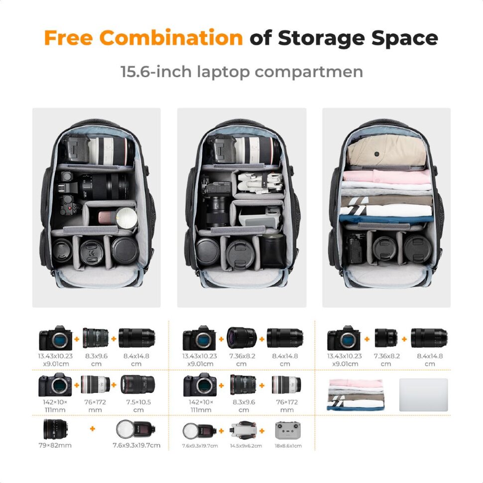 Рюкзак K&F Concept Camera Backpack 25L Рюкзак K&F Concept Camera Backpack 25L