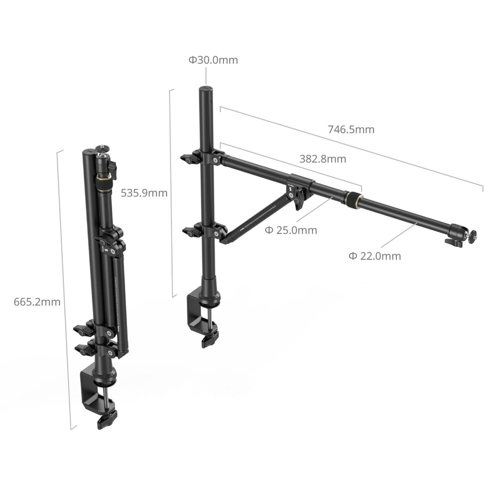 Кронштейн настольный SmallRig 4304 Desktop Overhead Photography / Live Streaming Bracket Кронштейн настольный SmallRig 4304 Desktop Overhead Photography / Live Streaming Bracket