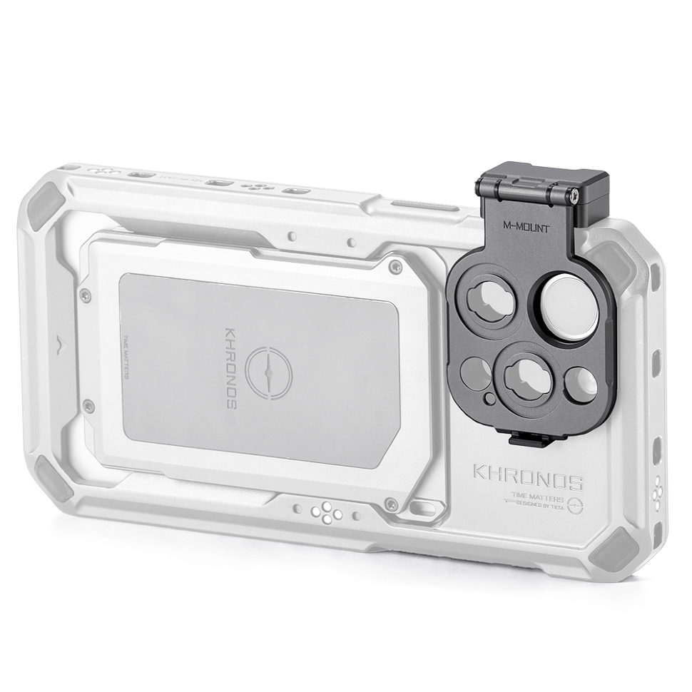 Адаптер Tilta Khronos Lens Adapter для объектива M-mount для iPhone 15 Pro/Pro Max Серый Адаптер Tilta Khronos Lens Adapter для объектива M-mount для iPhone 15 Pro/Pro Max Серый