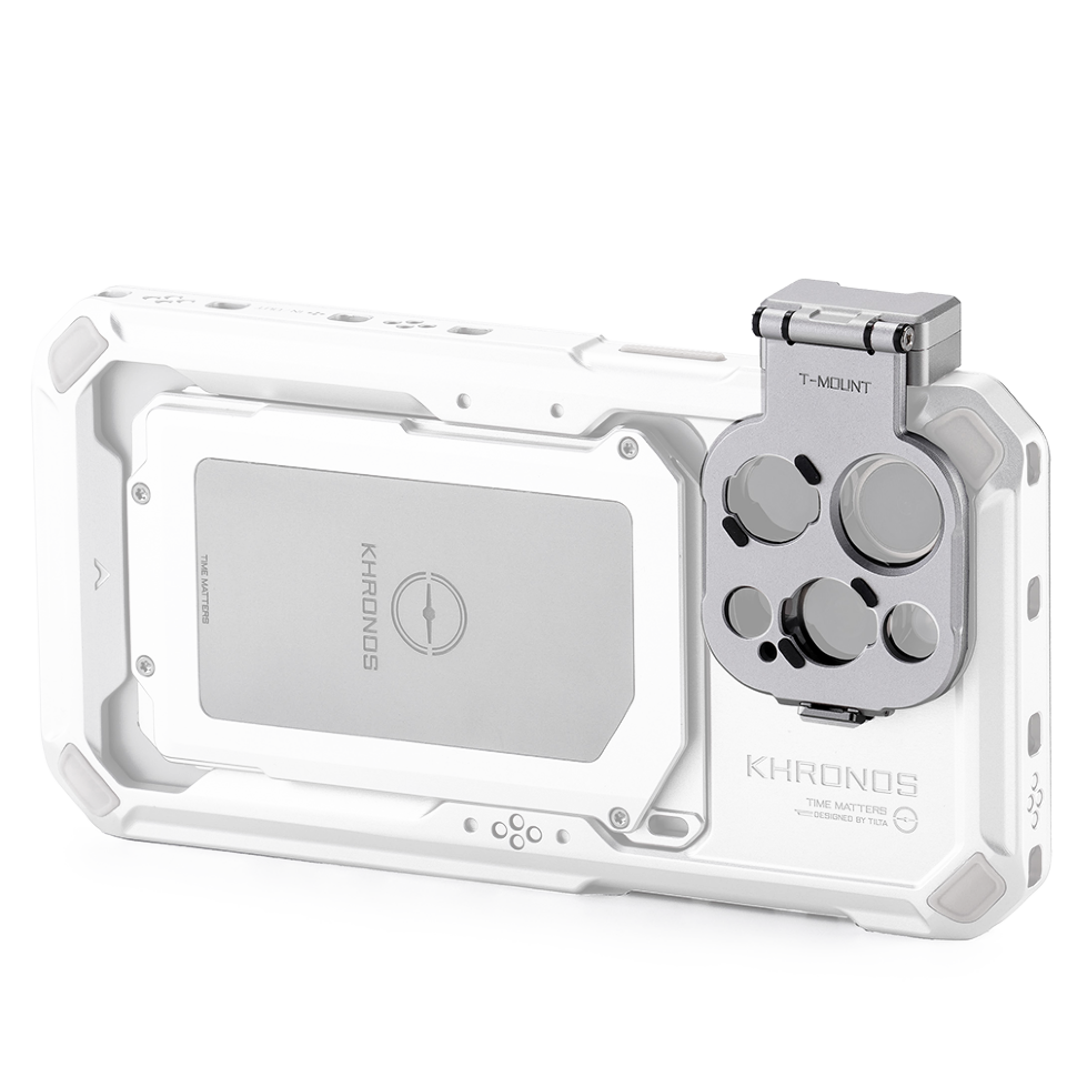 Адаптер Tilta Khronos Lens Adapter для объектива T-mount для iPhone 15 Pro/Pro Max Белый Адаптер Tilta Khronos Lens Adapter для объектива T-mount для iPhone 15 Pro/Pro Max Белый