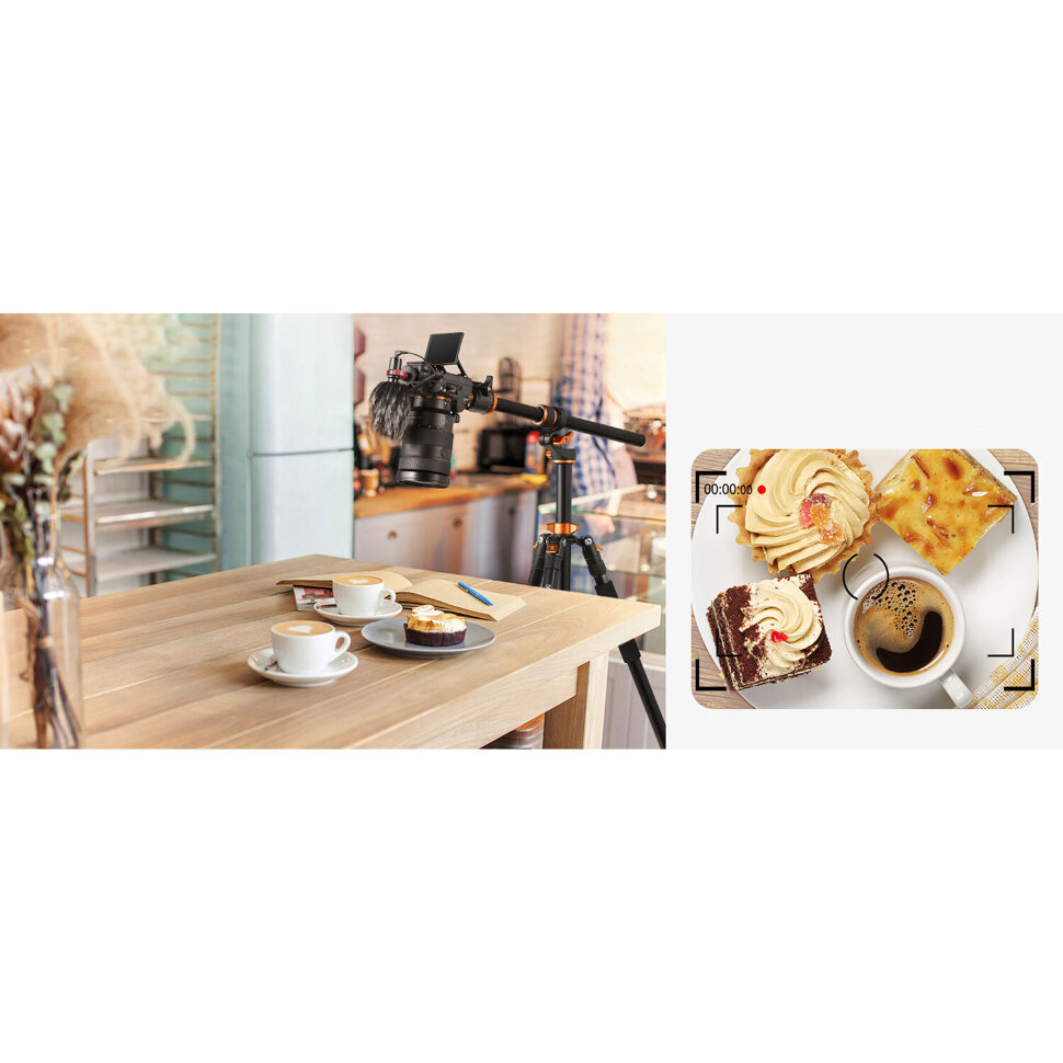 Штатив K&F Concept T254A7 с головой BH-28L Штатив K&F Concept T254A7 с головой BH-28L