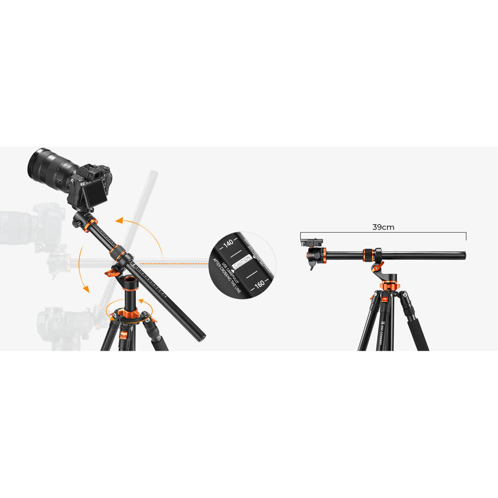 Штатив K&F Concept T254A7 с головой BH-28L Штатив K&F Concept T254A7 с головой BH-28L