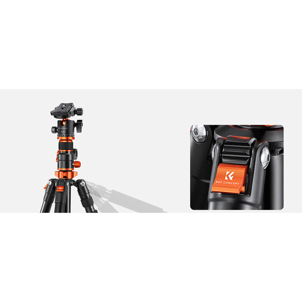 Штатив K&F Concept T254A7 с головой BH-28L Штатив K&F Concept T254A7 с головой BH-28L