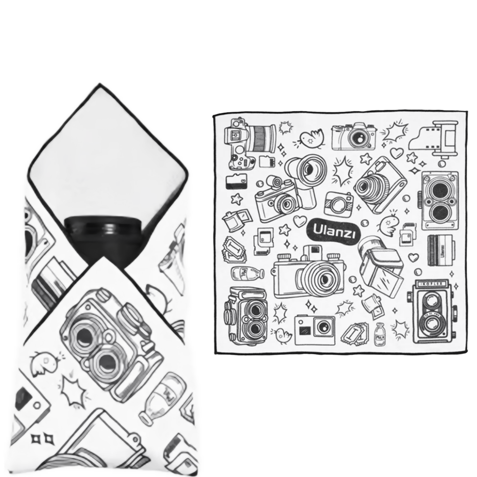 Салфетка - чехол Ulanzi C068 Чёрно-белая Салфетка - чехол Ulanzi C068 Чёрно-белая