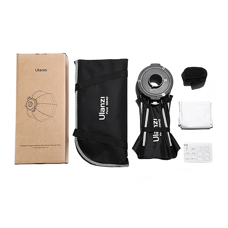 Софтбокс Ulanzi Fold DS40 Mini Bowens с сотами Софтбокс Ulanzi Fold DS40 Mini Bowens с сотами