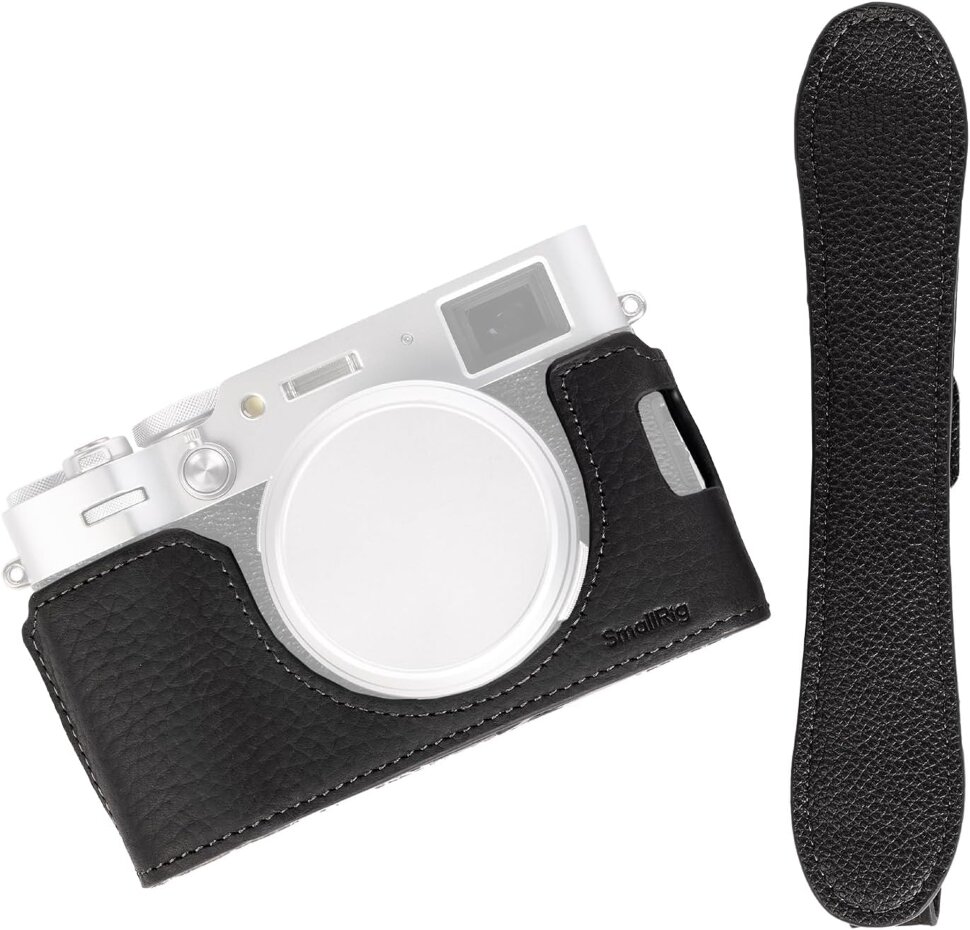 Чехол SmallRig Leather Half Case Kit для Fujifilm X100VI Чёрный Чехол SmallRig Leather Half Case Kit для Fujifilm X100VI Чёрный