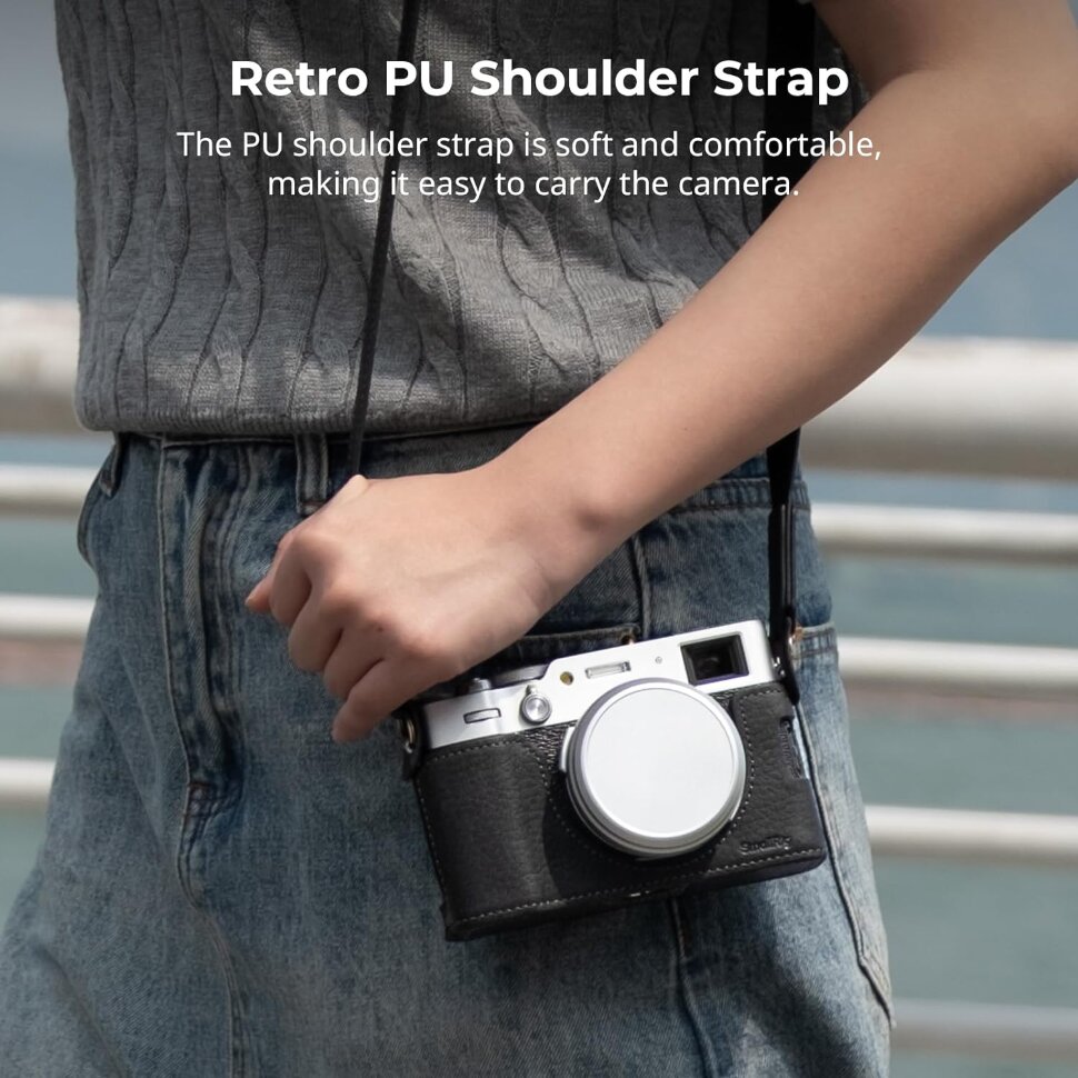 Чехол SmallRig Leather Half Case Kit для Fujifilm X100VI Чёрный Чехол SmallRig Leather Half Case Kit для Fujifilm X100VI Чёрный