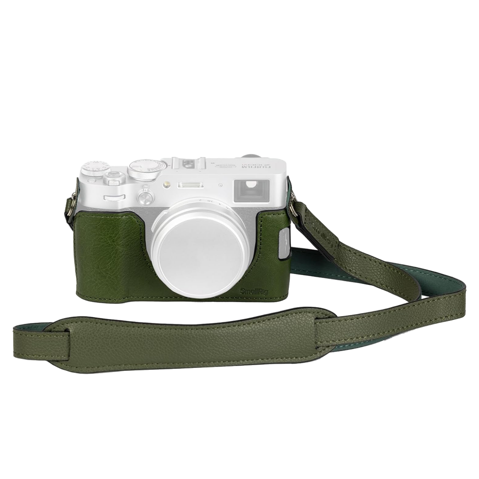Чехол SmallRig Leather Half Case Kit для Fujifilm X100VI Зелёный Чехол SmallRig Leather Half Case Kit для Fujifilm X100VI Зелёный