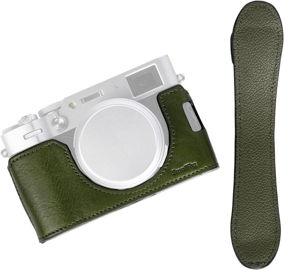 Чехол SmallRig Leather Half Case Kit для Fujifilm X100VI Зелёный Чехол SmallRig Leather Half Case Kit для Fujifilm X100VI Зелёный