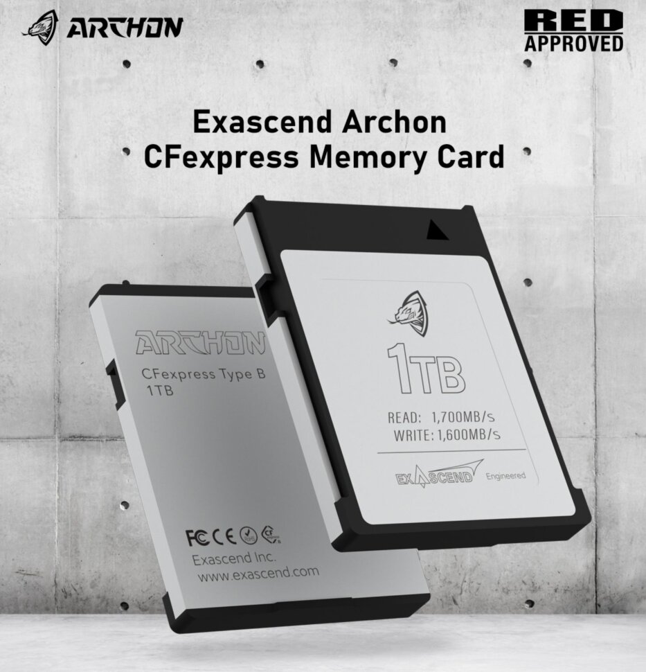 Карта памяти Exascend Archon CFexpress Type-B 1TB Карта памяти Exascend Archon CFexpress Type-B 1TB