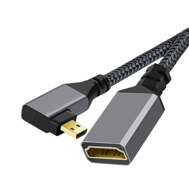 Кабель угловой правый Digitalfoto Micro HDMI - HDMI Extension 20см Кабель угловой правый Digitalfoto Micro HDMI - HDMI Extension 20см
