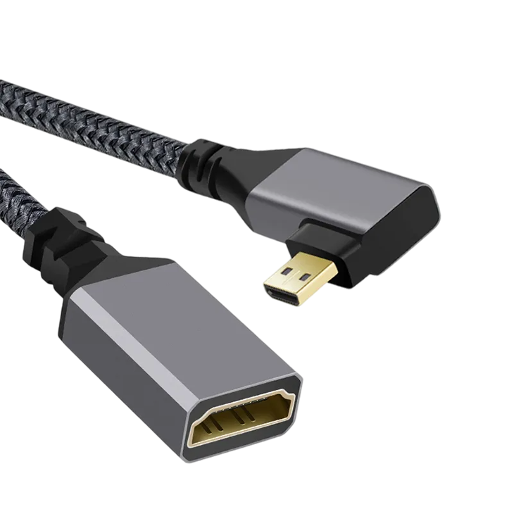 Кабель угловой правый Digitalfoto Micro HDMI - HDMI Extension 20см Кабель угловой правый Digitalfoto Micro HDMI - HDMI Extension 20см