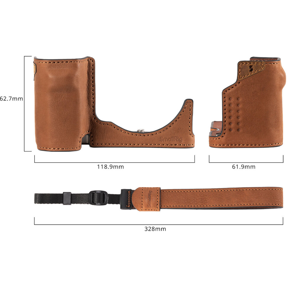 Чехол SmallRig Leather Case Kit для Sony ZV-E10 II Коричневый Чехол SmallRig Leather Case Kit для Sony ZV-E10 II Коричневый