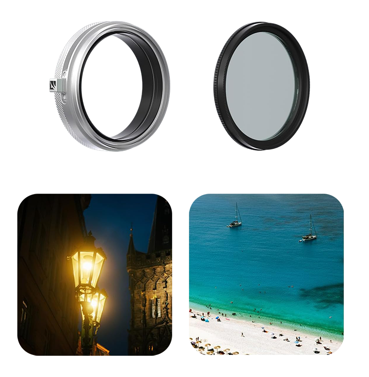 Светофильтр и бленда Freewell CPL/Glow Mist 1/4 для Fujifilm серии X100 Серебро Светофильтр и бленда Freewell CPL/Glow Mist 1/4 для Fujifilm серии X100 Серебро