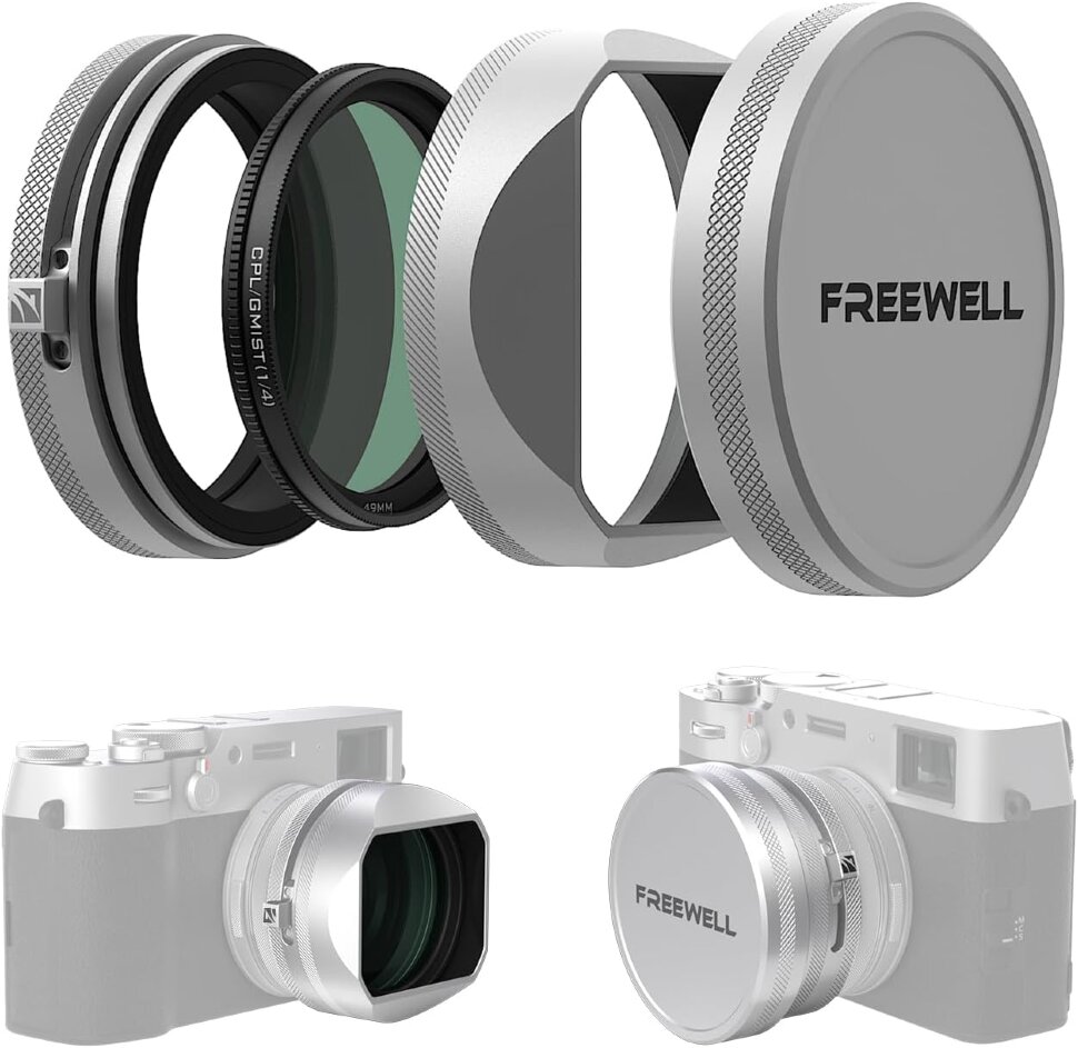 Светофильтр и бленда Freewell CPL/Glow Mist 1/4 для Fujifilm серии X100 Чёрный Светофильтр и бленда Freewell CPL/Glow Mist 1/4 для Fujifilm серии X100 Чёрный