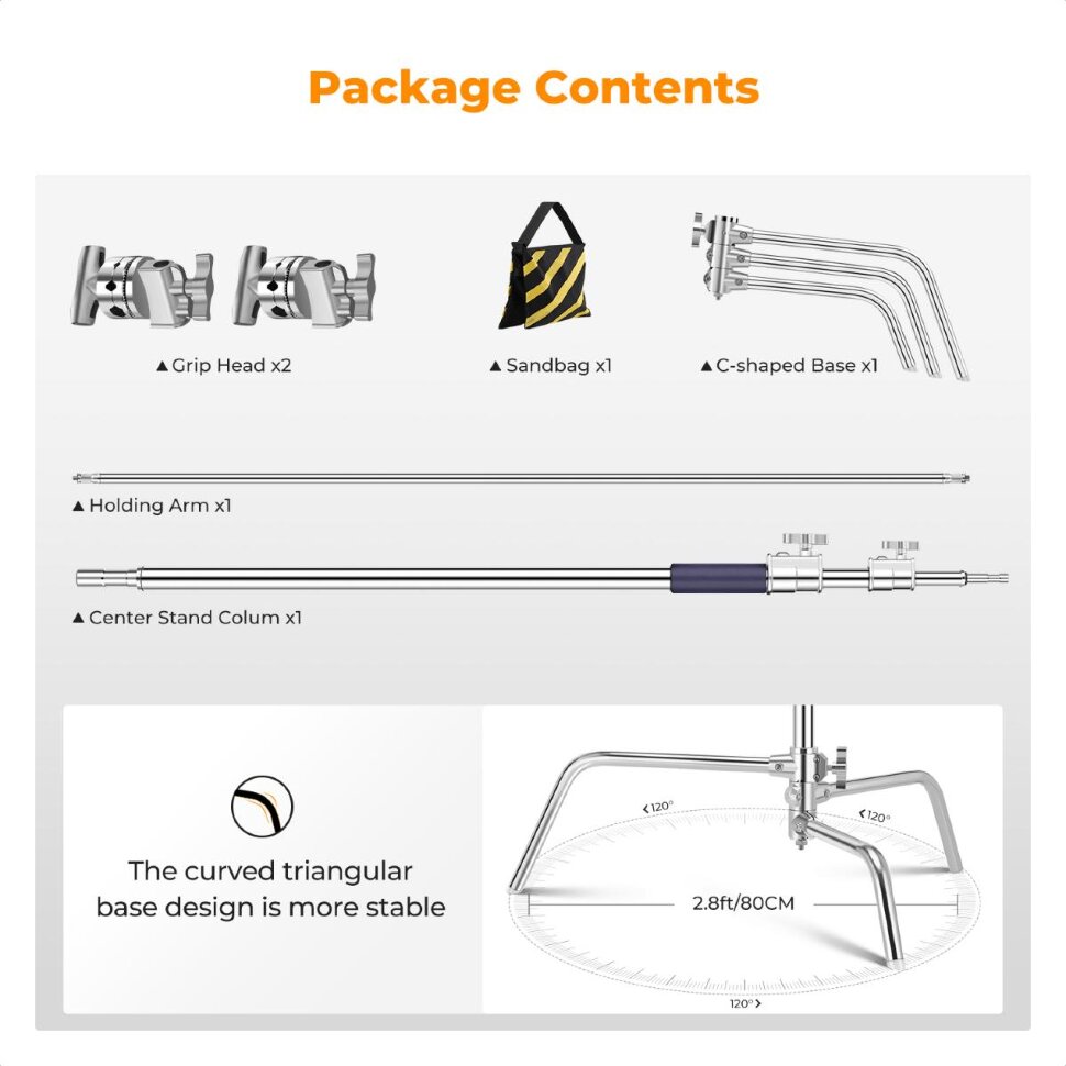 Стойка - журавль K&F Concept KF34.037 C-stand Стойка - журавль K&F Concept KF34.037 C-stand