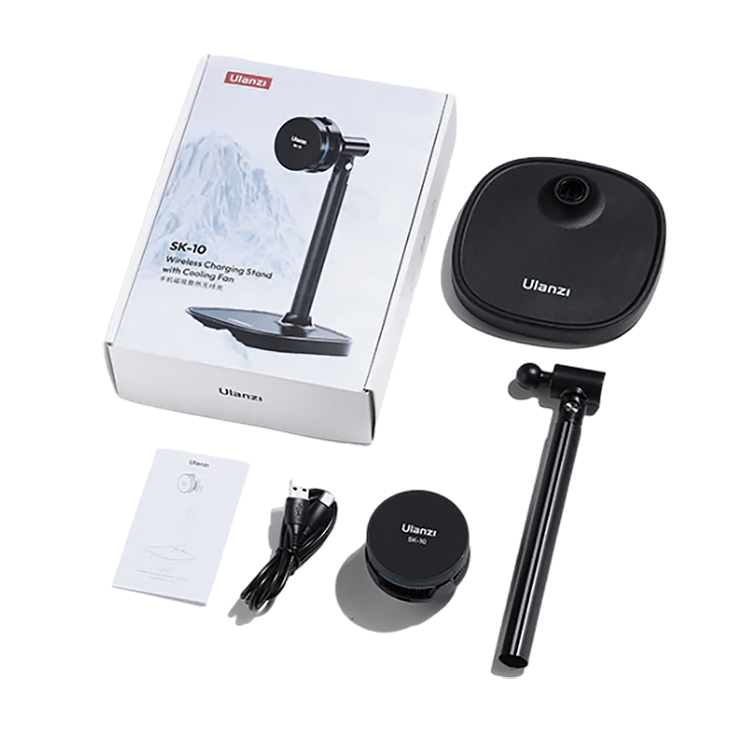 Подставка - беспроводная зарядка Ulanzi SK-10 с системой охлаждения Подставка - беспроводная зарядка Ulanzi SK-10 с системой охлаждения