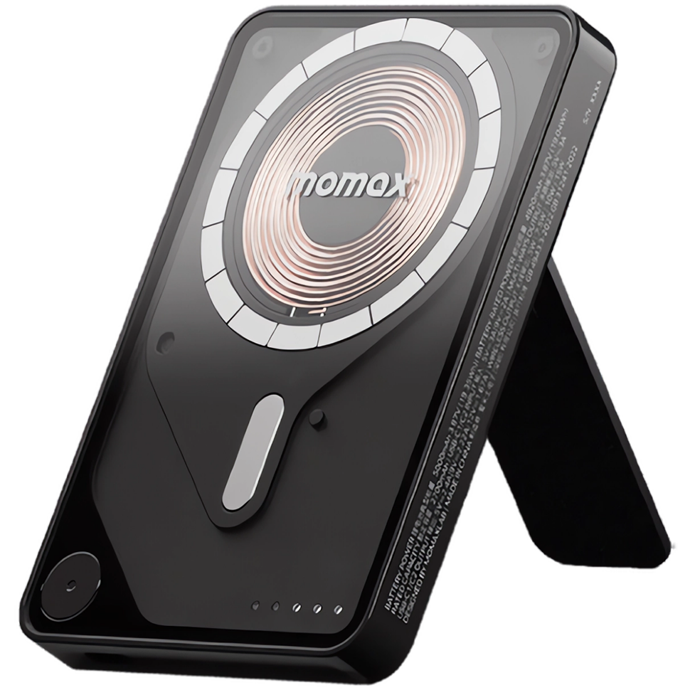 Внешний аккумулятор с беспроводной зарядкой Momax 1-Power X Pro 5000mAh Type-C Черный Внешний аккумулятор с беспроводной зарядкой Momax 1-Power X Pro 5000mAh Type-C Черный