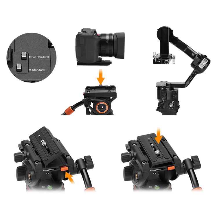 Штатив K&F Concept VA3 с головой BV10 Штатив K&F Concept VA3 с головой BV10