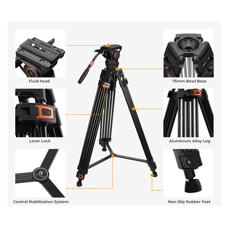 Штатив K&F Concept VA3 с головой BV10 Штатив K&F Concept VA3 с головой BV10