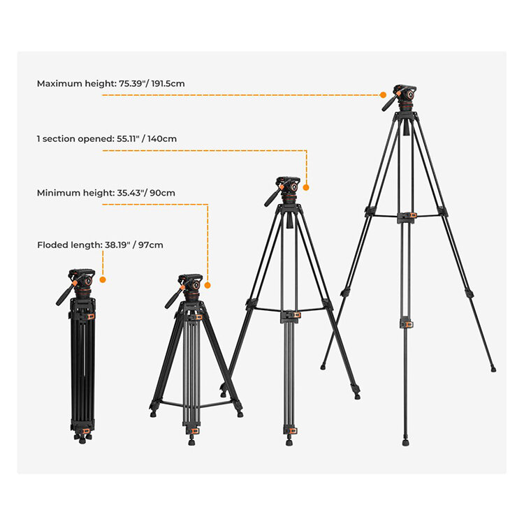 Штатив K&F Concept VA3 с головой BV10 Штатив K&F Concept VA3 с головой BV10