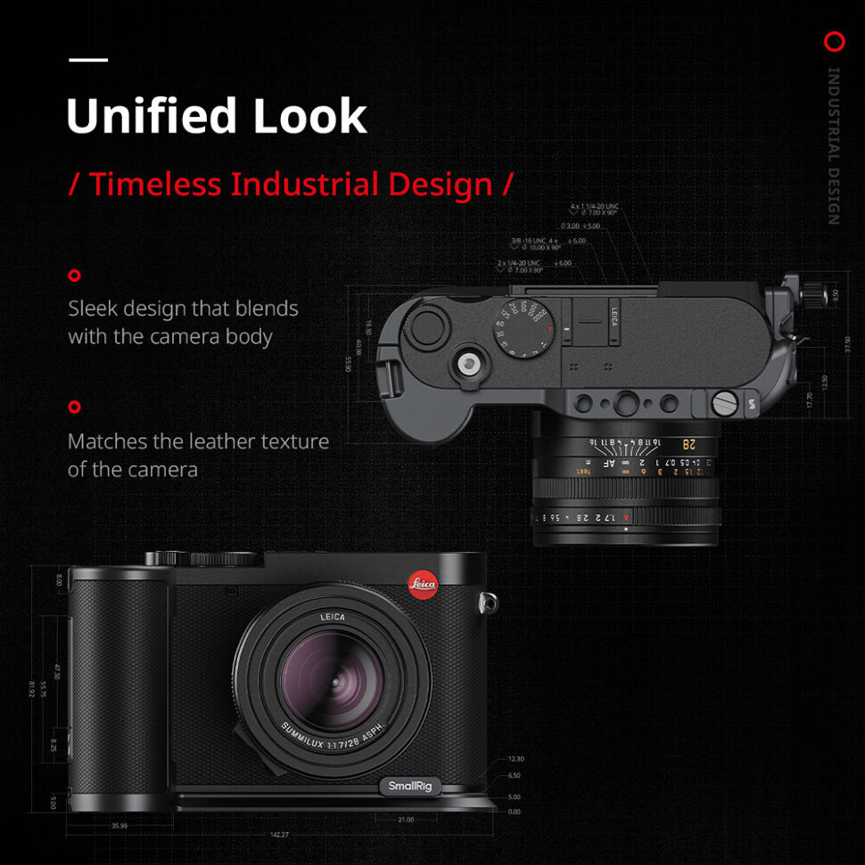 Площадка с рукояткой SmallRig 4568 для Leica Q3 Площадка с рукояткой SmallRig 4568 для Leica Q3