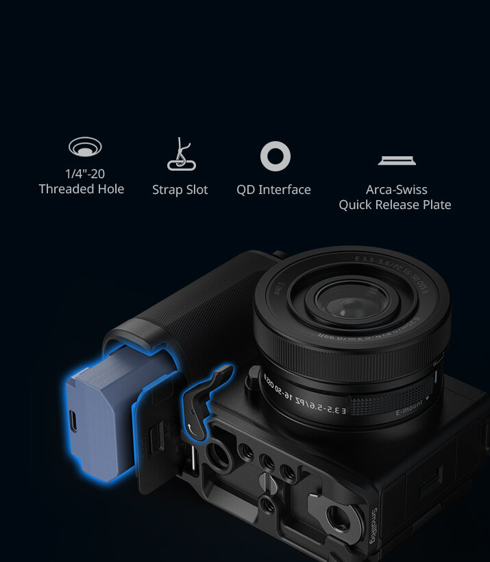 Площадка с рукояткой SmallRig 4778 для Sony ZV-E10 II Silicone Площадка с рукояткой SmallRig 4778 для Sony ZV-E10 II Silicone