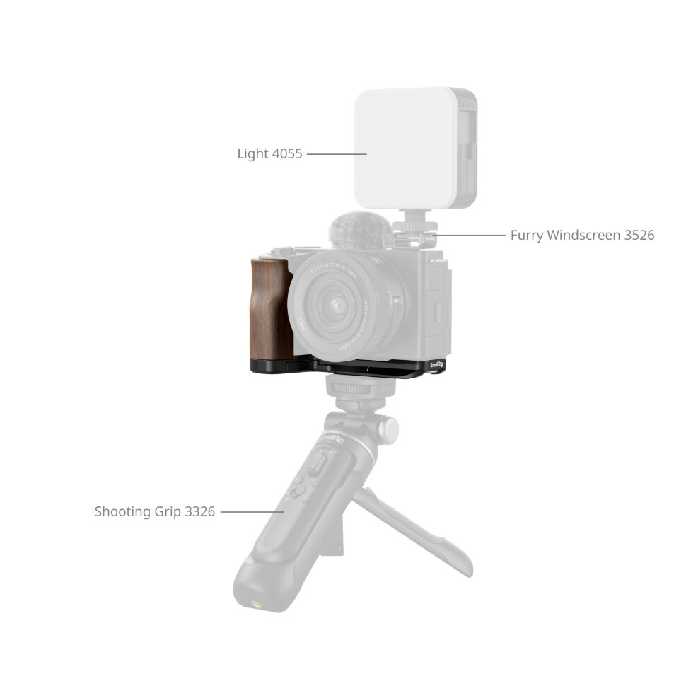 Площадка с рукояткой SmallRig 4864 для Sony ZV-E10 II Wooden Площадка с рукояткой SmallRig 4864 для Sony ZV-E10 II Wooden