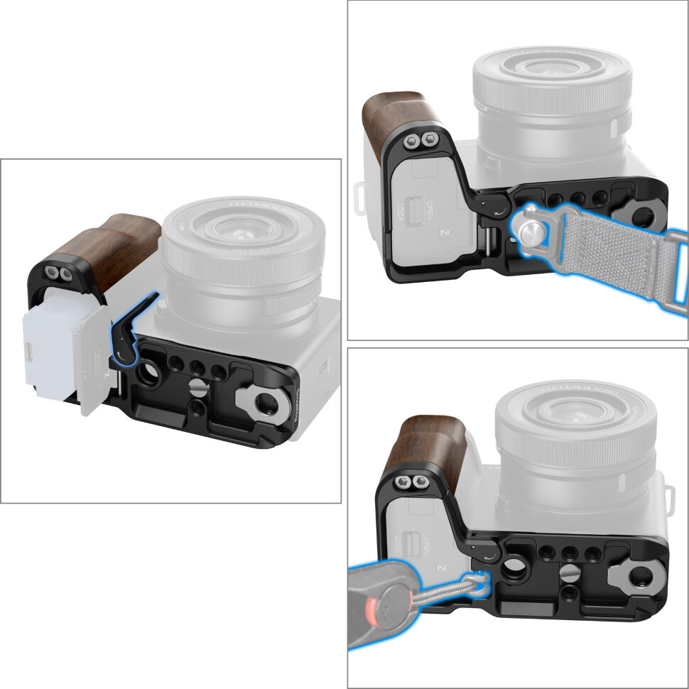 Площадка с рукояткой SmallRig 4864 для Sony ZV-E10 II Wooden Площадка с рукояткой SmallRig 4864 для Sony ZV-E10 II Wooden