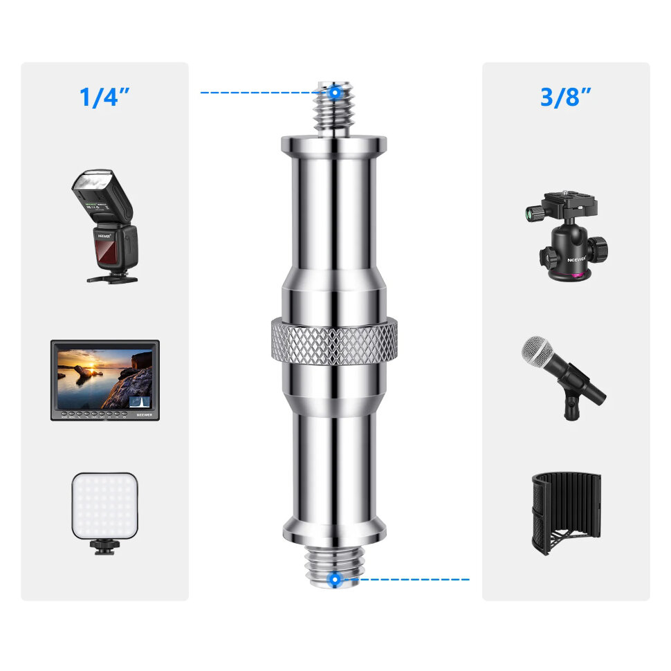 Адаптер Neewer ST23 5/8" (1/4" - 3/8") 3шт Адаптер Neewer ST23 5/8" (1/4" - 3/8") 3шт