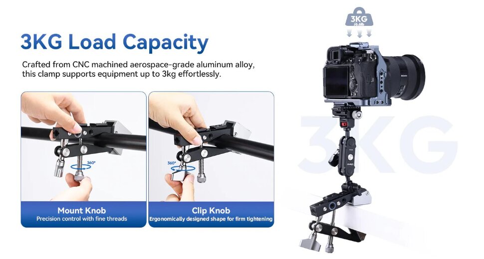 Зажим Ulanzi CU03 Super Clamp Зажим Ulanzi CU03 Super Clamp