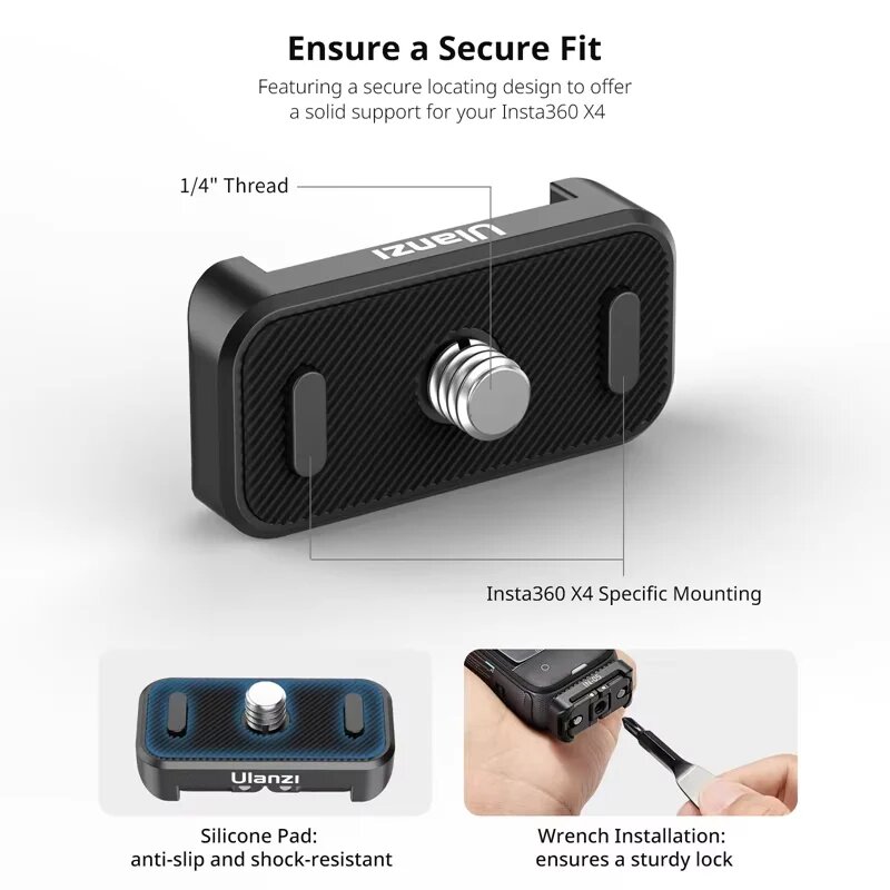 Быстросъёмная площадка Ulanzi IN-05 для Insta360 X4 Быстросъёмная площадка Ulanzi IN-05 для Insta360 X4