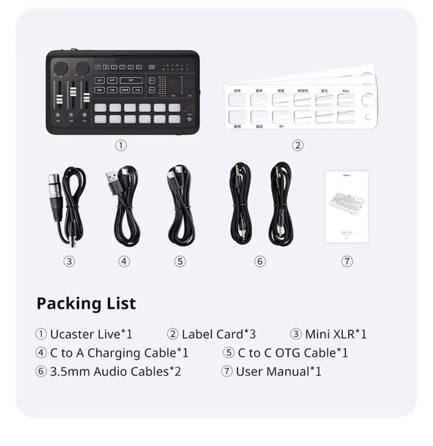 Внешняя звуковая карта Ulanzi AX01 Live Streaming Sound Card Внешняя звуковая карта Ulanzi AX01 Live Streaming Sound Card