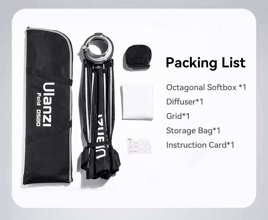 Софтбокс Ulanzi Fold DS80 Bowens Софтбокс Ulanzi Fold DS80 Bowens