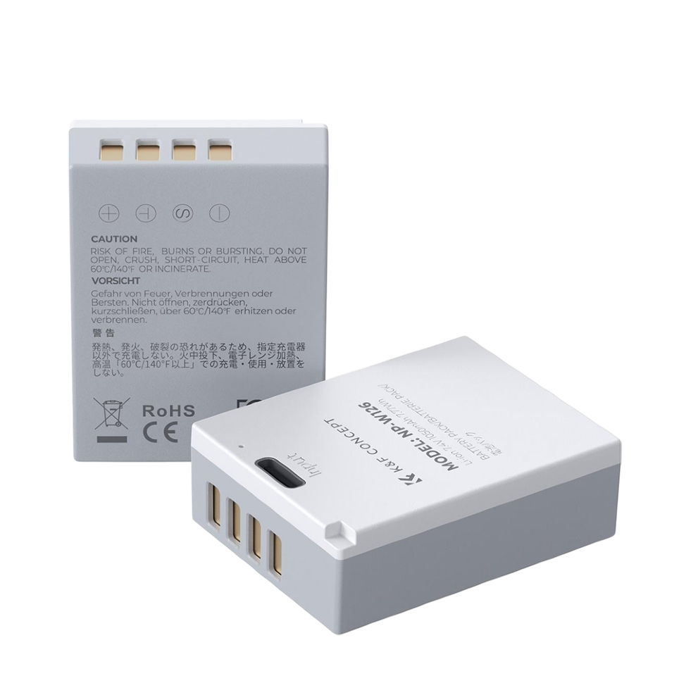 Комплект аккумуляторов K&F Concept NP-W126s Type-C (2шт) Комплект аккумуляторов K&F Concept NP-W126s Type-C (2шт)