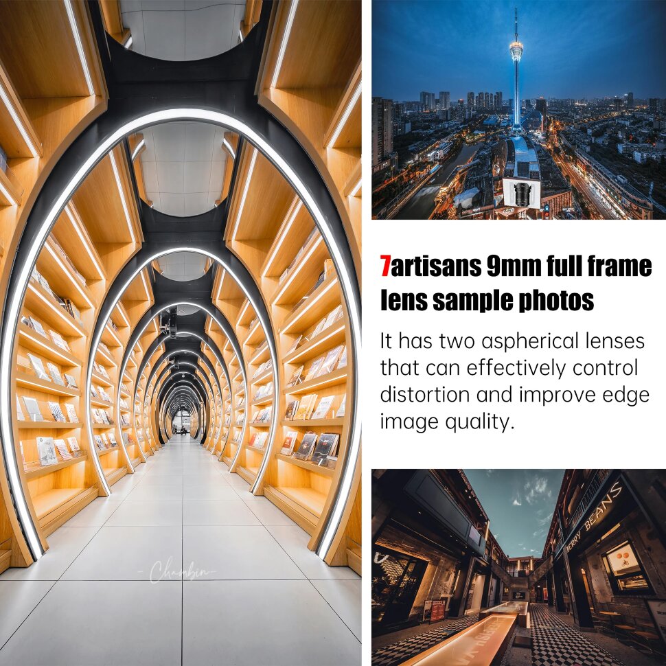 Объектив 7Artisans 9mm F5.6 E-Mount Объектив 7Artisans 9mm F5.6 E-Mount