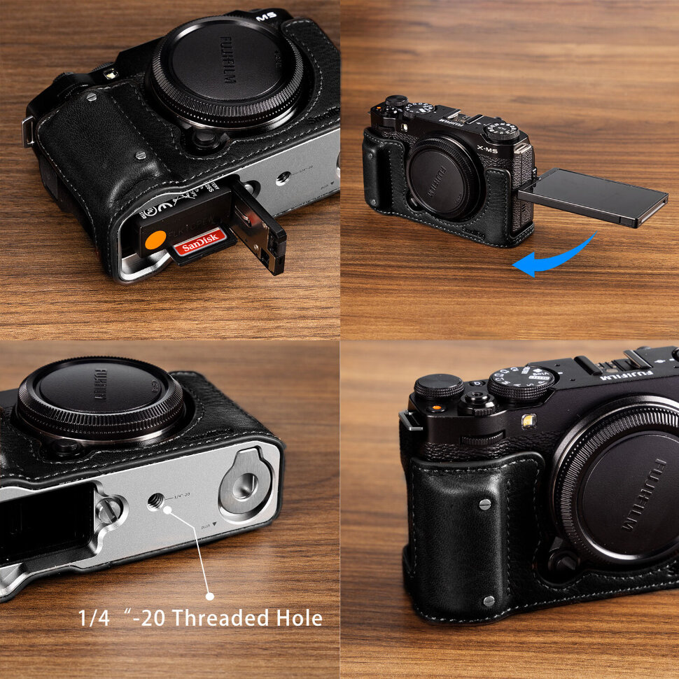 Чехол SmallRig Camera Leather Half Kit для Fujifilm X-M5 Чёрный Чехол SmallRig Camera Leather Half Kit для Fujifilm X-M5 Чёрный