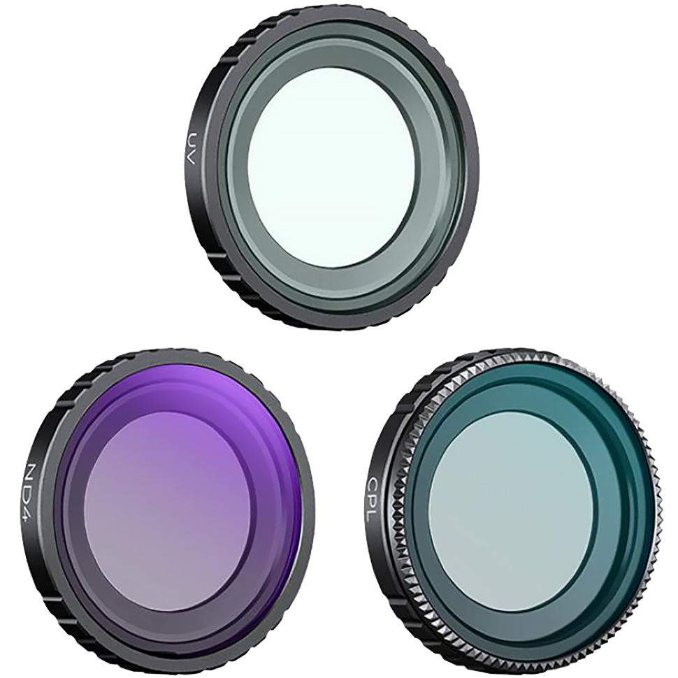 Комплект светофильтров K&F Concept UV+CPL+ND4 для Insta360 GO 3S (3шт)