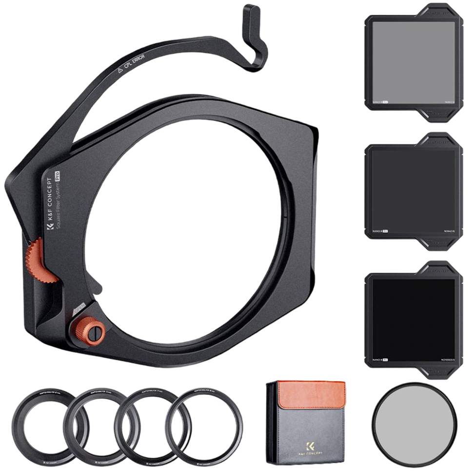 Система установки светофильтров K&F Concept Nano-X Pro Kit (CPL 95мм + Square ND8/64/1000)