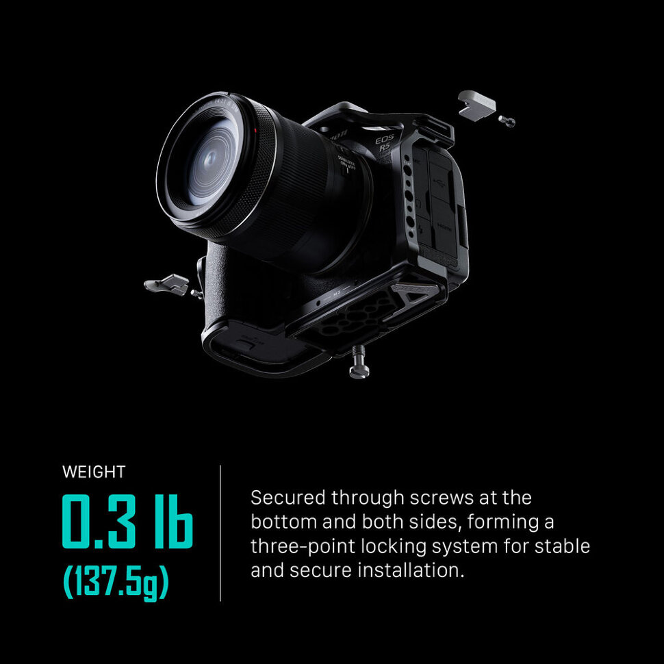 Клетка Tilta Lightweight Kit для Canon R5 Mark II Чёрная Клетка Tilta Lightweight Kit для Canon R5 Mark II Чёрная