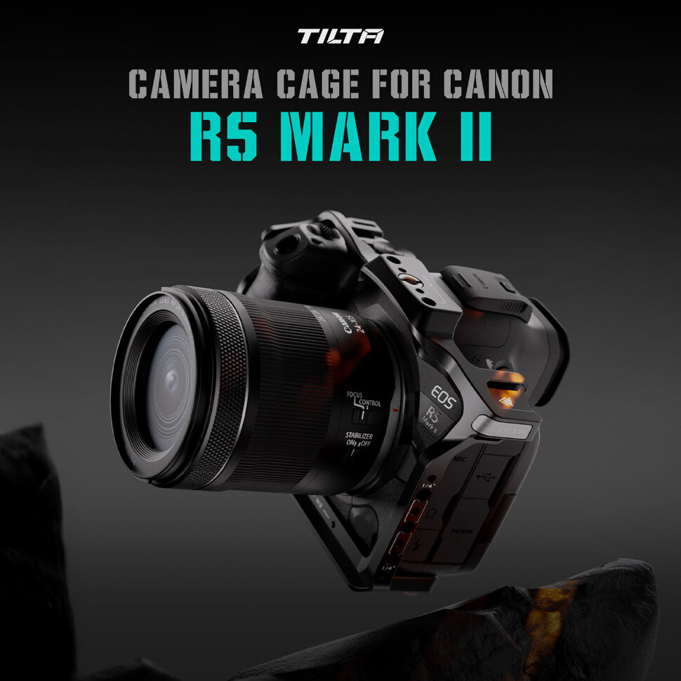 Клетка Tilta Lightweight Kit для Canon R5 Mark II Чёрная Клетка Tilta Lightweight Kit для Canon R5 Mark II Чёрная