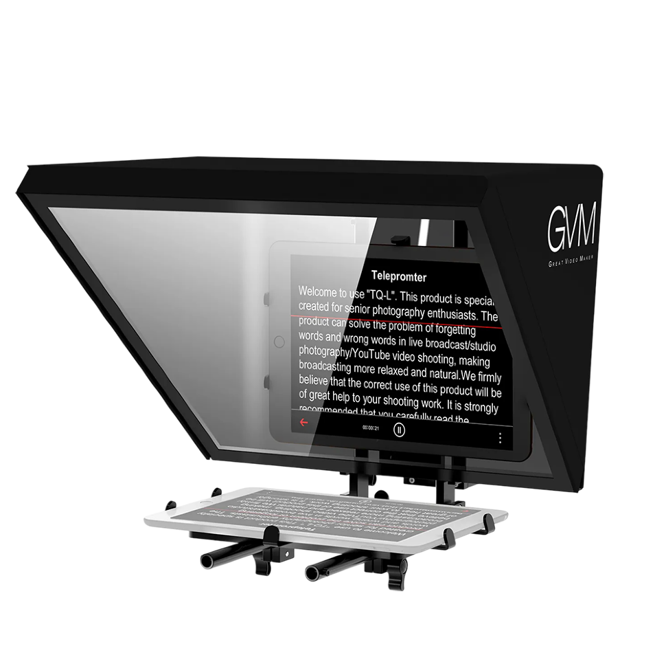 Телесуфлер GVM Teleprompter TQ-L для камеры Телесуфлер GVM Teleprompter TQ-L для камеры