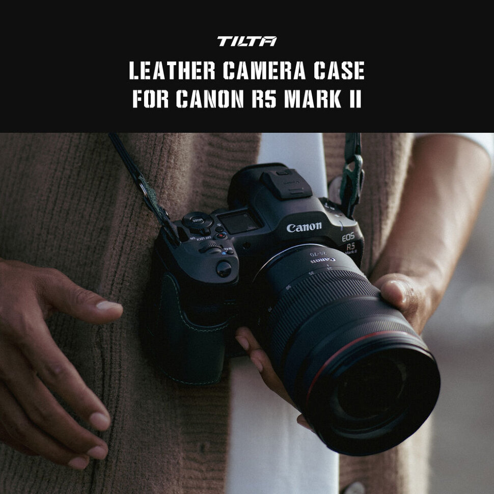 Чехол Tilta Leather Half Case для Canon R5 Mark II Зелёный Чехол Tilta Leather Half Case для Canon R5 Mark II Зелёный