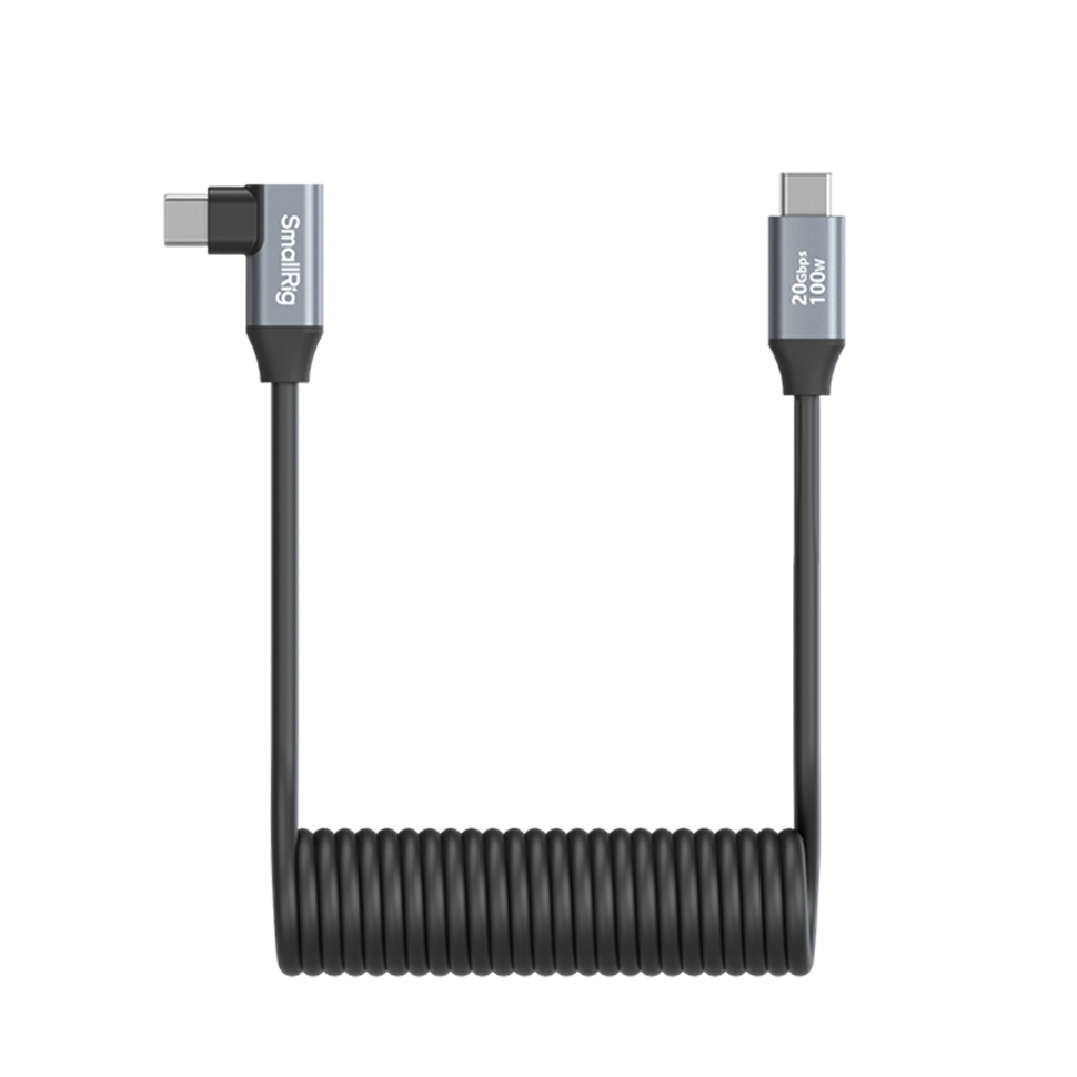Кабель SmallRig 4792 Type-C Straight - Angled Coiled 100W Кабель SmallRig 4792 Type-C Straight - Angled Coiled 100W