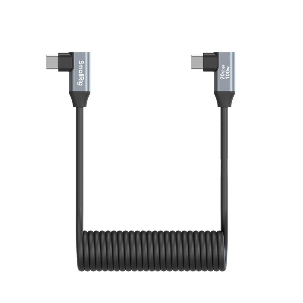 Кабель SmallRig 4793 Type-C Angled Coiled 100W Кабель SmallRig 4793 Type-C Angled Coiled 100W