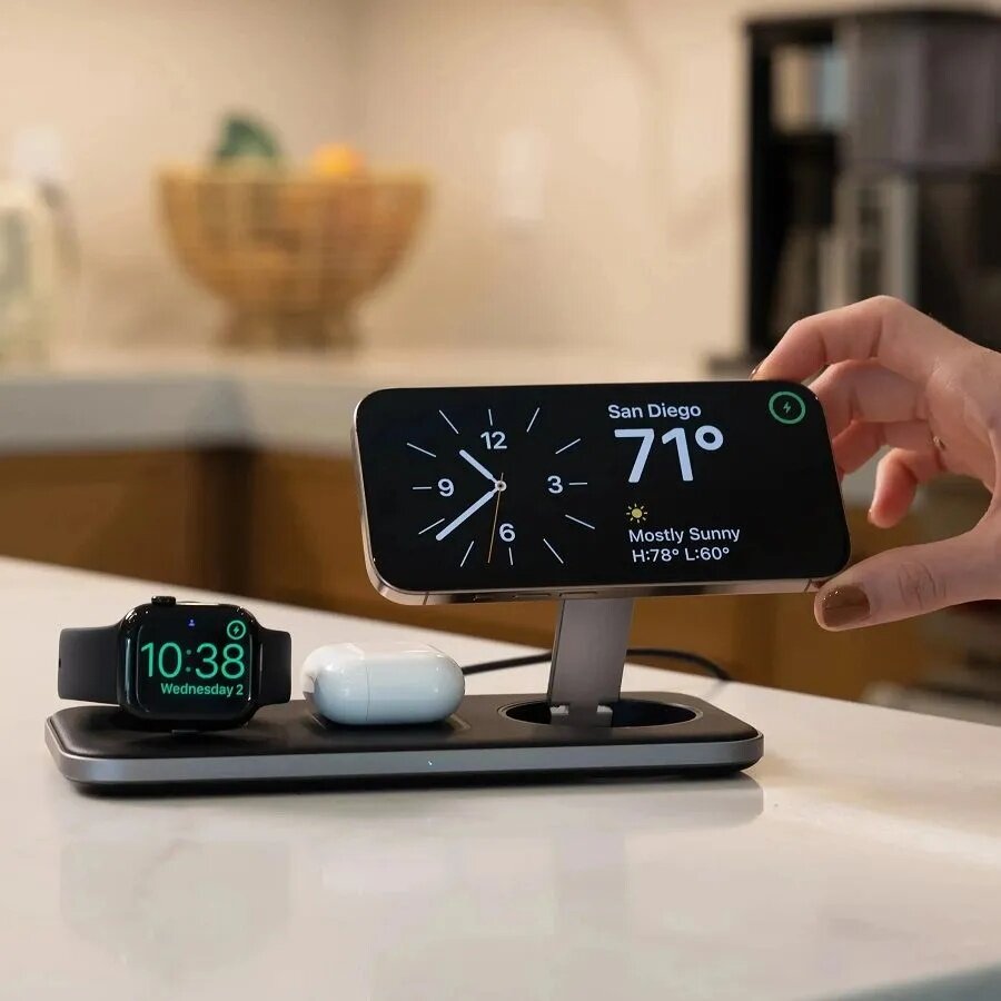 Беспроводная зарядка Satechi Qi2 Trio Wireless Charging Pad Беспроводная зарядка Satechi Qi2 Trio Wireless Charging Pad